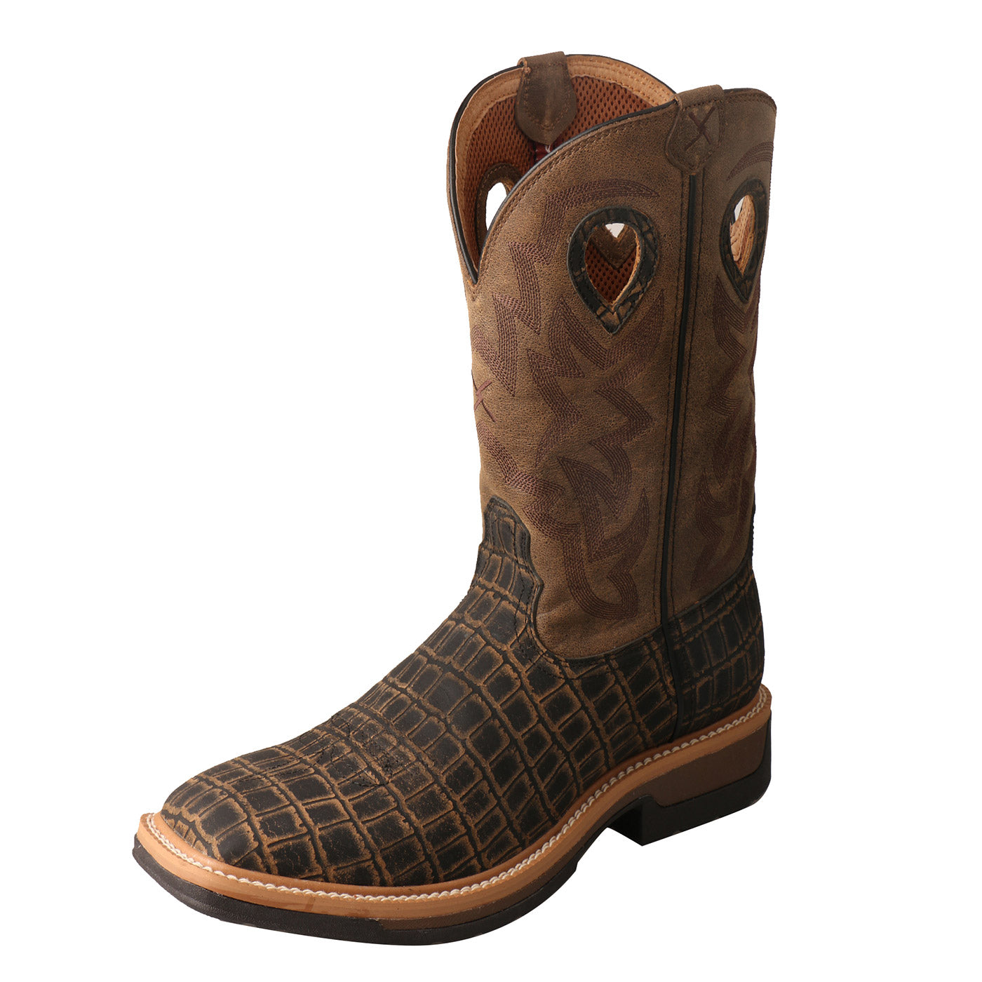 Twisted X Men's Western Caimen Print Safety Toe Work Boot TYLE MLCA003