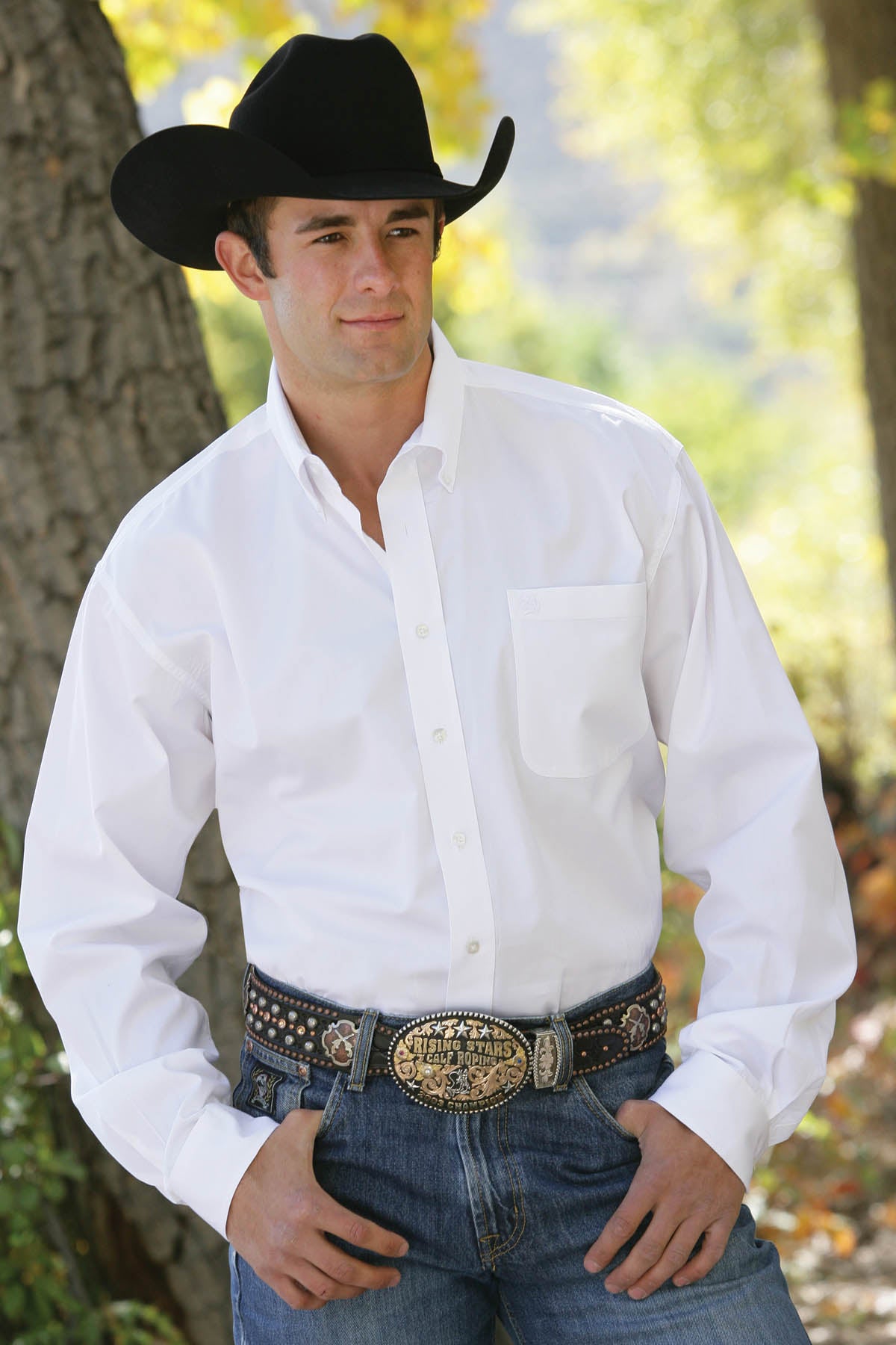 Cinch Men's Long Sleeve Shirt STYLE MT10320020WHT