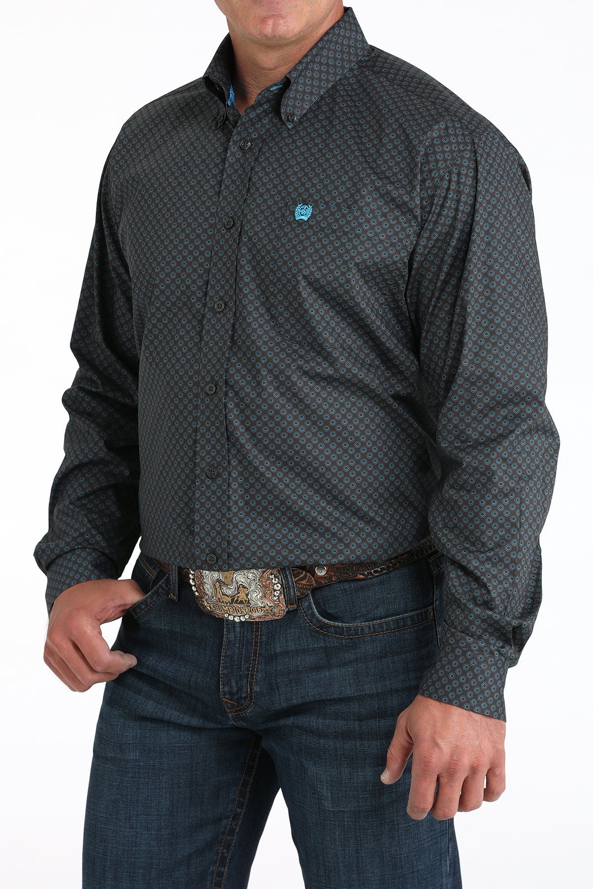 Cinch Men's Log Sleeve Shirt STYLE MTW1105957