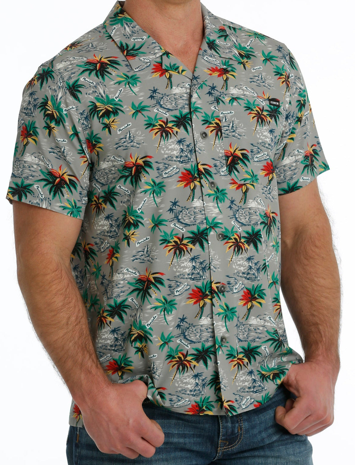 Cinch Men's Short Sleeve Camp Shirt STYLE MTW1401042