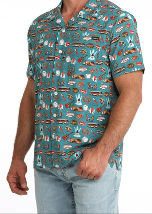 Cinch Men's Short Sleeve Camp Shirt STYLE MTW1401055