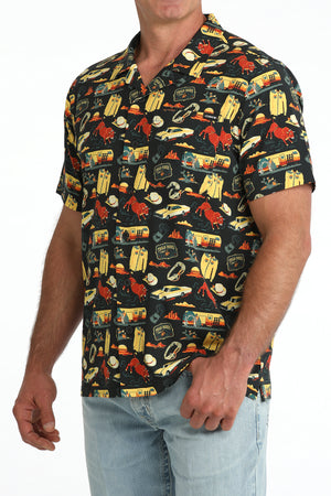 Cinch Men's Short Sleeve Camp Shirt STYLE MTW1401057