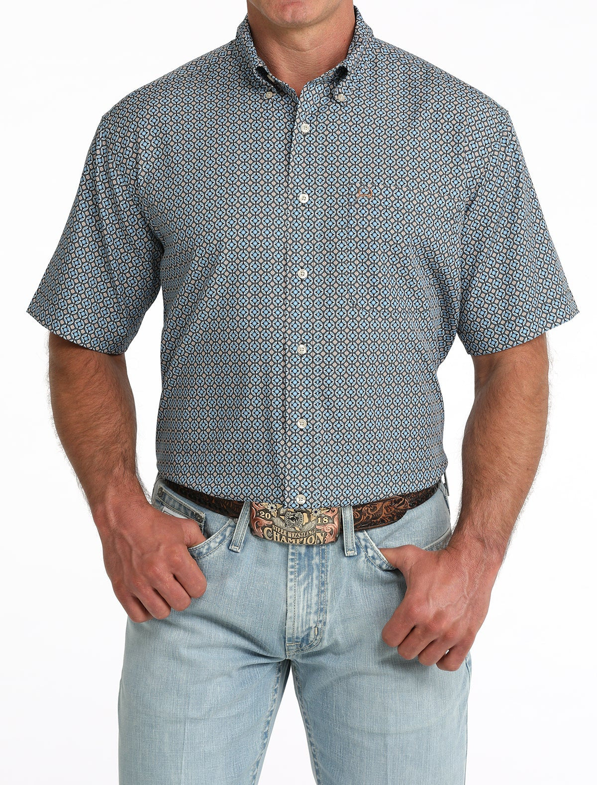 Cinch Men's Short Sleeve Shirt STYLE MTW174177X