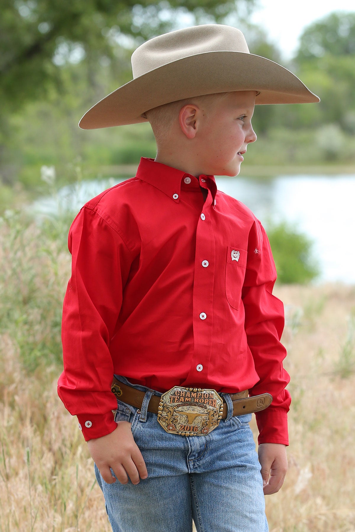 Cinch Boy's Long Sleeve Shirt STYLE MTW7060029
