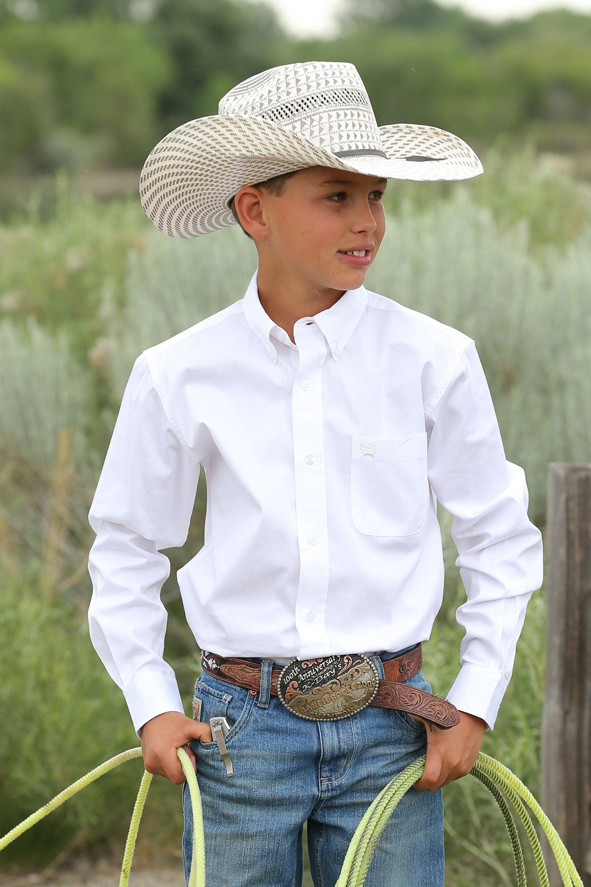 Cinch Boy's Long Sleeve Shirt STYLE MTW7060031