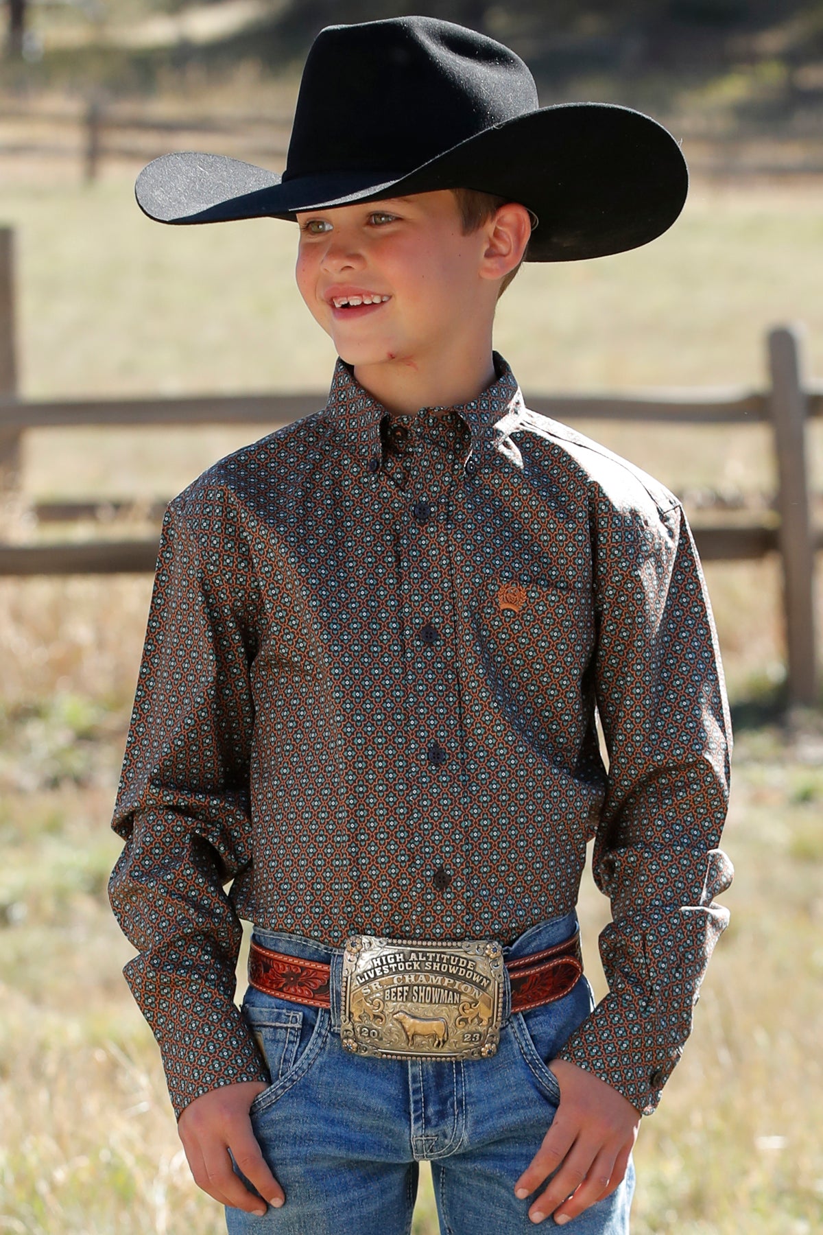 Cinch Boy's Long Sleeve Shirt STYLE MTW7060357