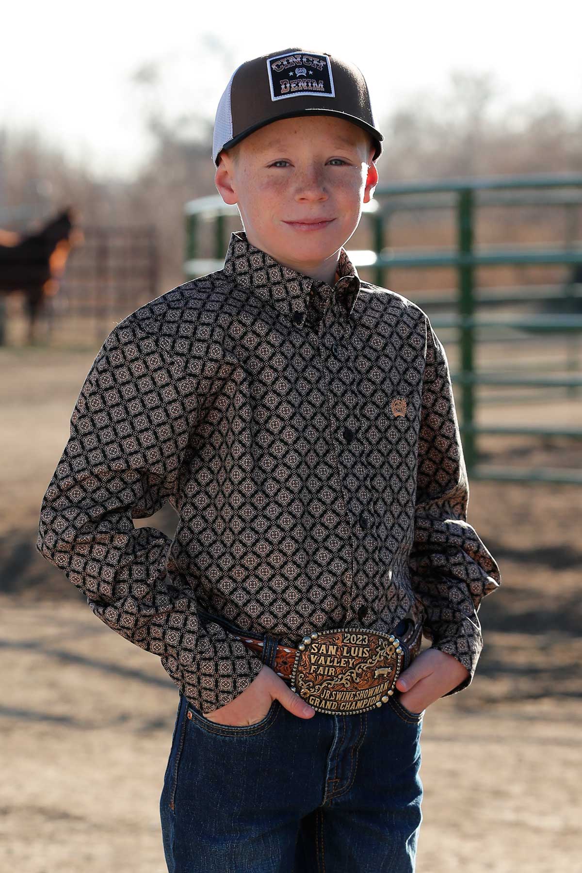 Cinch Boy's Long Sleeve Shirt STYLE MTW7060360