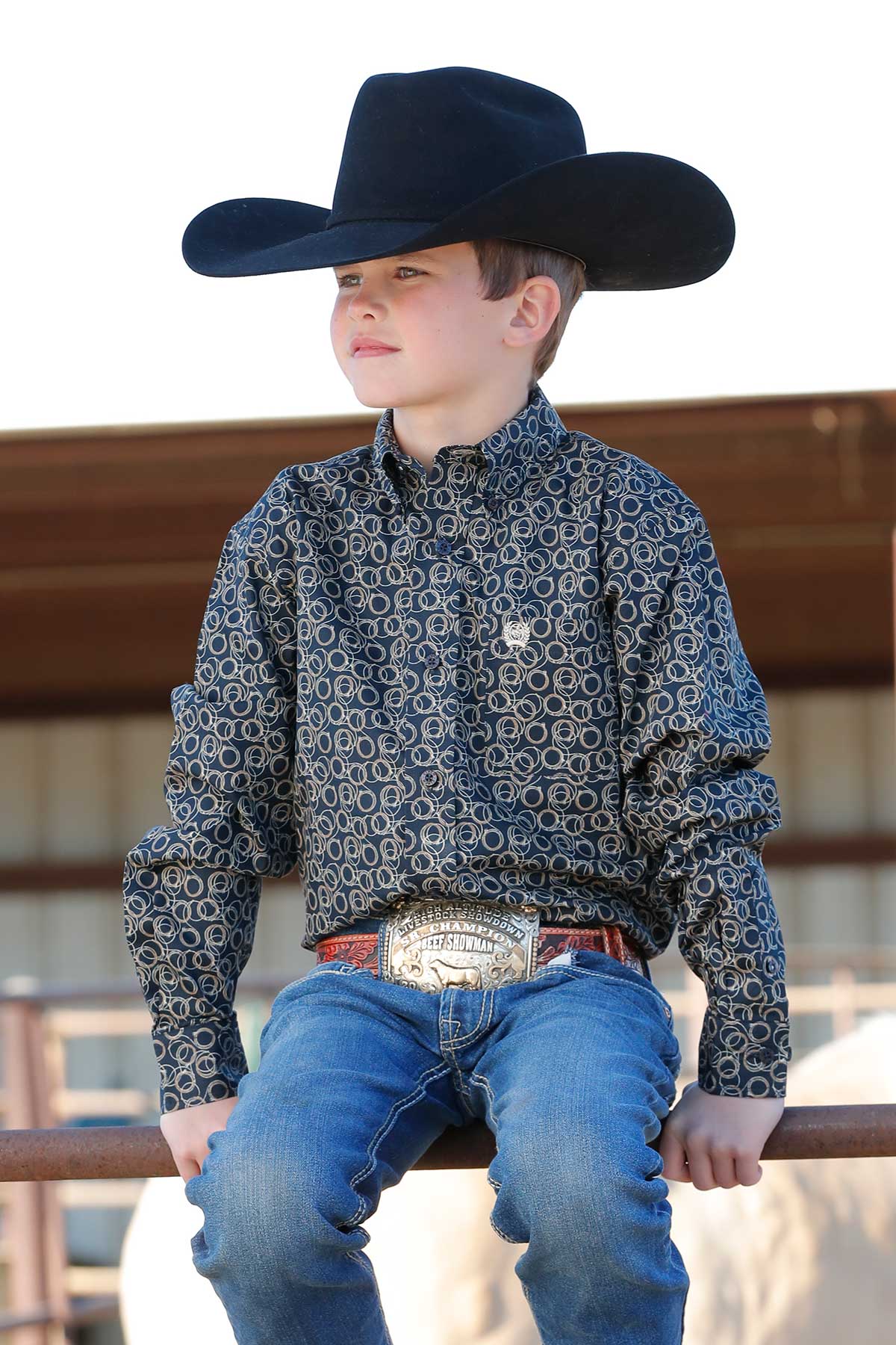 Cinch Boy's Long Sleeve Shirt STYLE MTW7060363