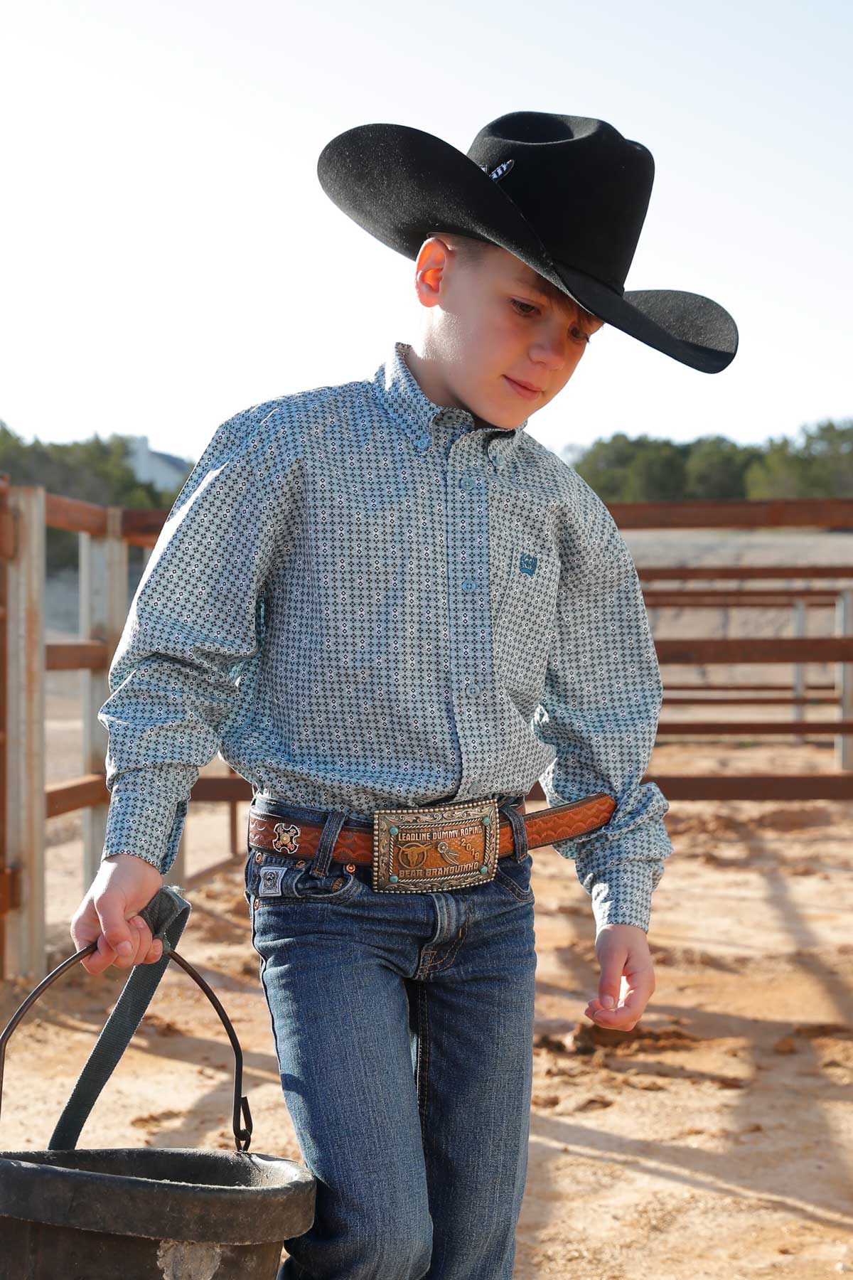 Cinch Boy's Long Sleeve Shirt STYLE MTW7060371