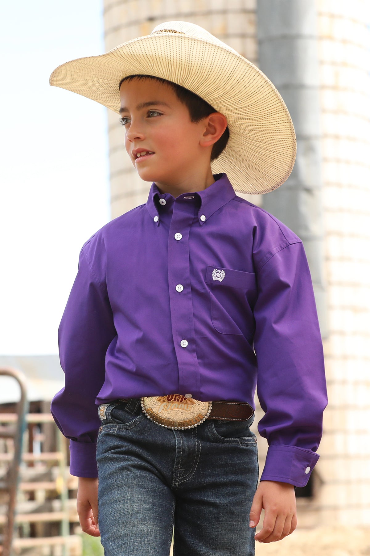 Cinch Boy's Long Sleeve Shirt STYLE MTW7060381
