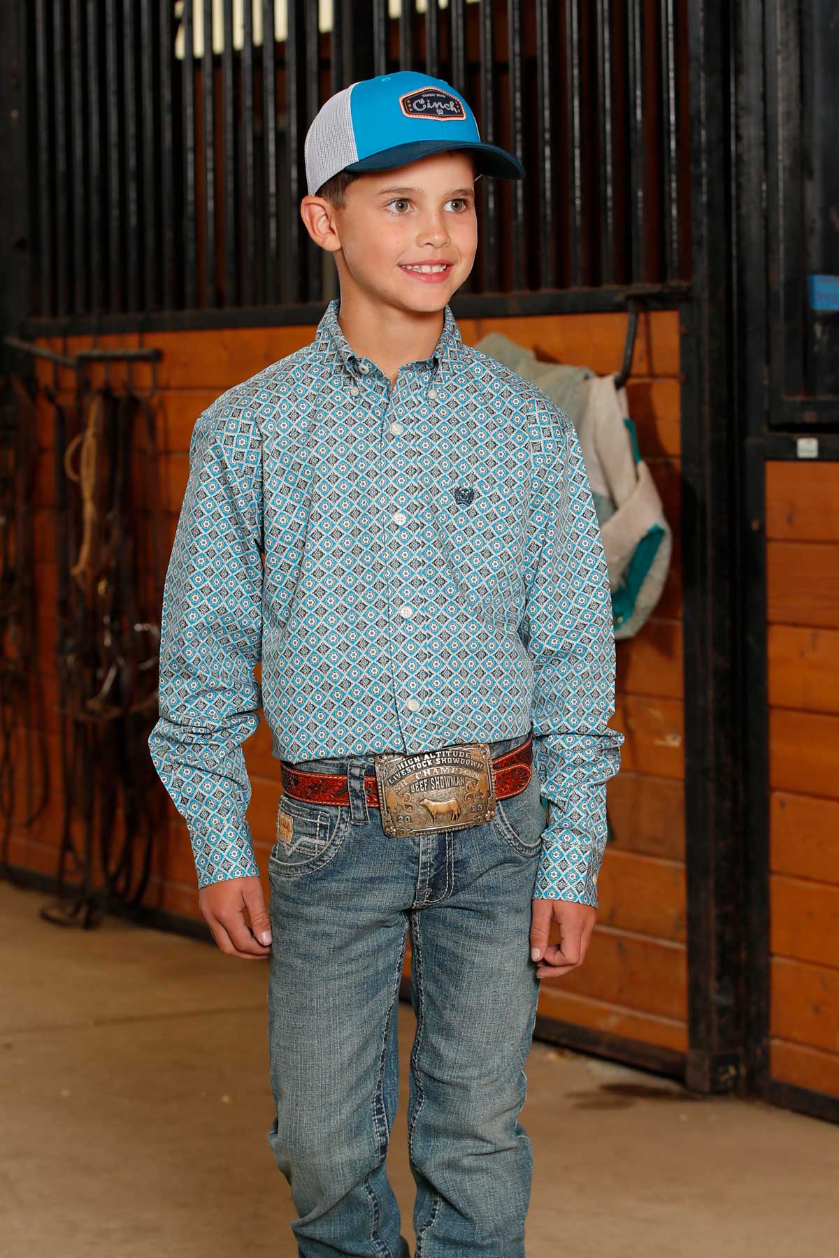 Cinch Boy's Long Sleeve Shirt STYLE MTW7060386