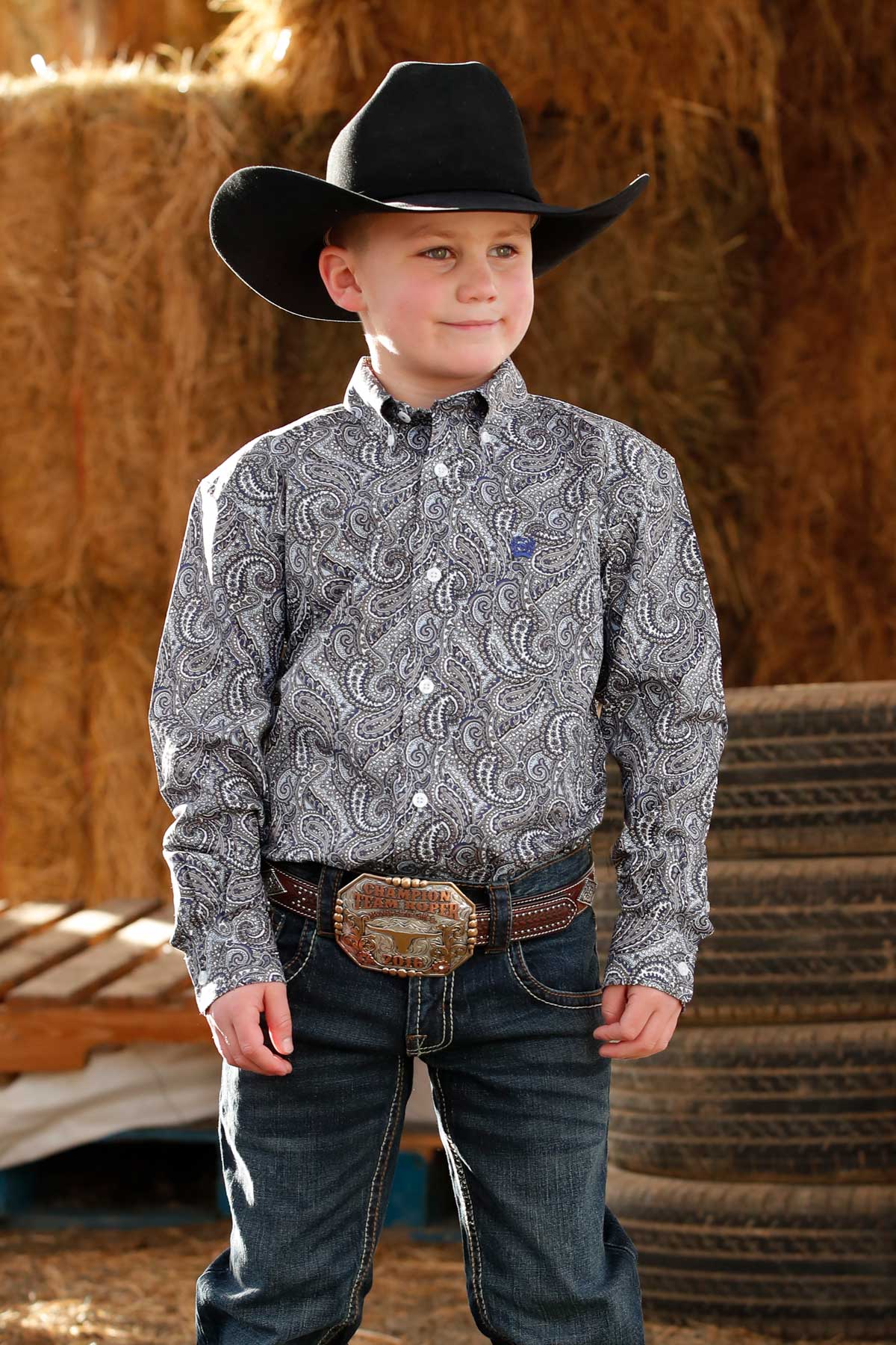 Cinch Boy's Long Sleeve Shirt STYLE MTW7060397