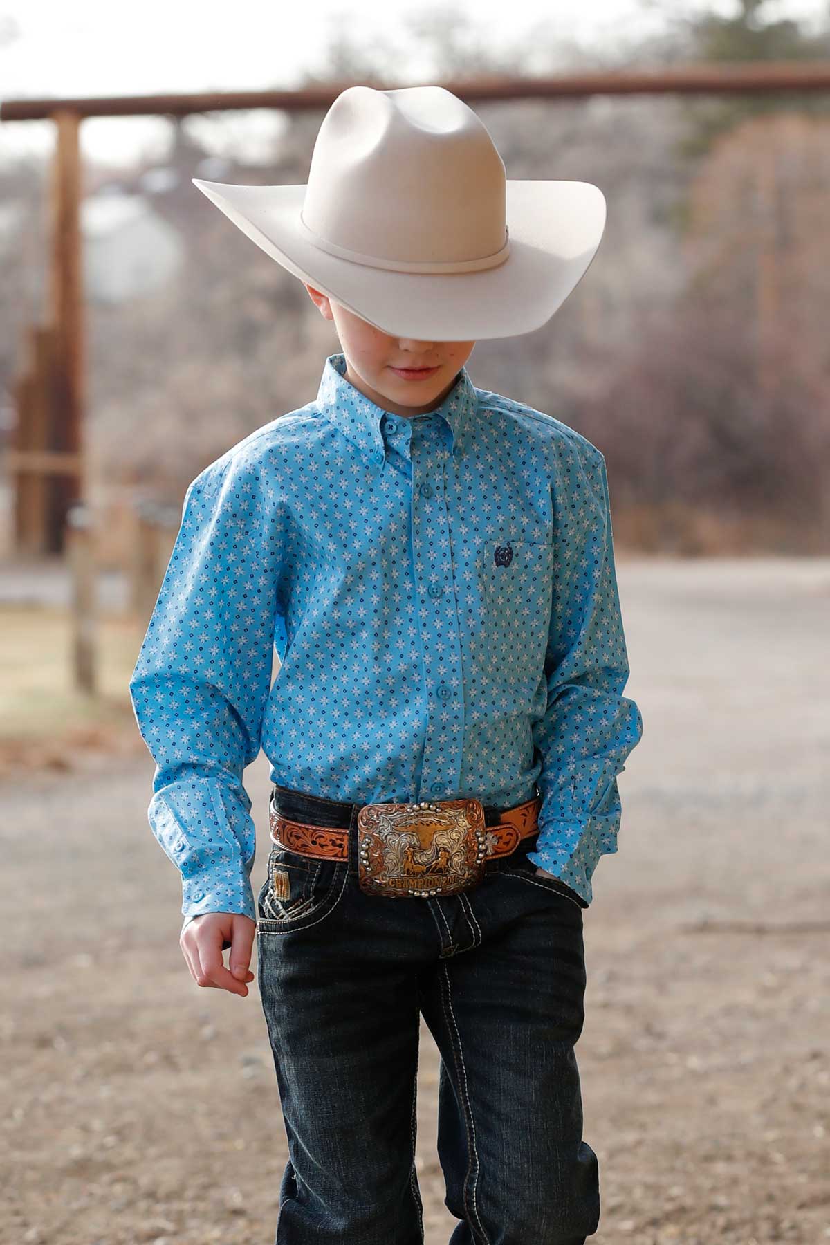 Cinch Boy's Long Sleeve Shirt STYLE MTW7060399