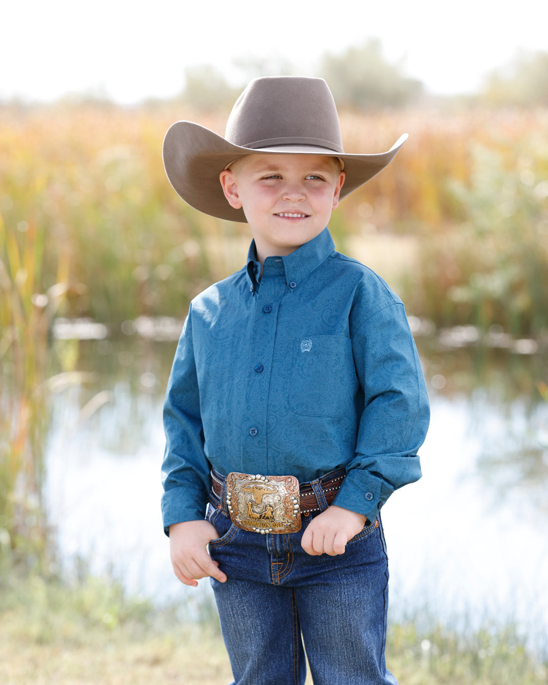 Cinch Boy's Long Sleeve Shirt STYLE MTW7060432