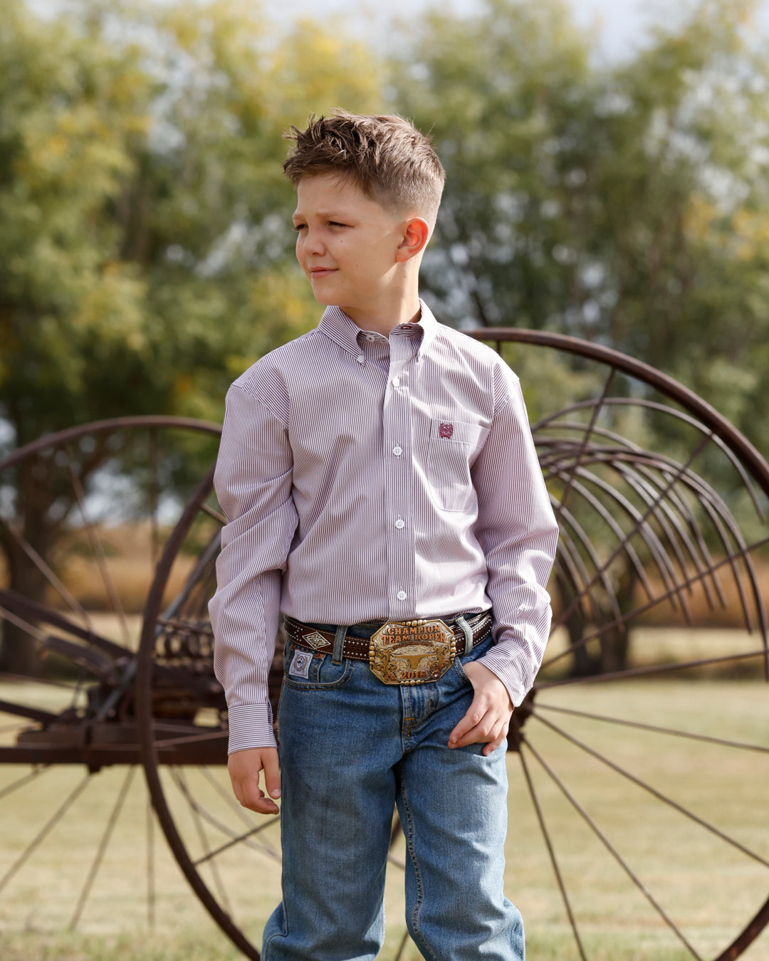 Cinch Boy's Long Sleeve Shirt STYLE MTW7060434