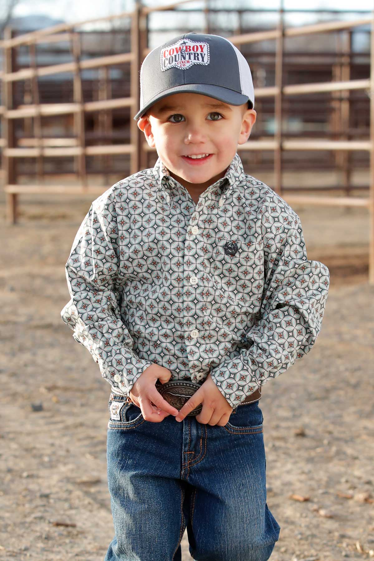 Cinch Toddler Boy's Long Sleeve Shirt STYLE MTW7061405