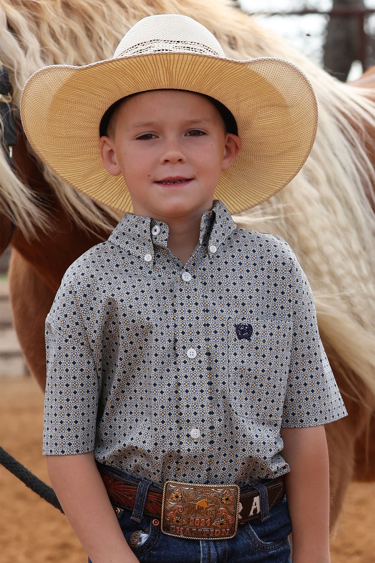 Cinch Boy's Short Sleeve Shirt STYLE MTW7140039
