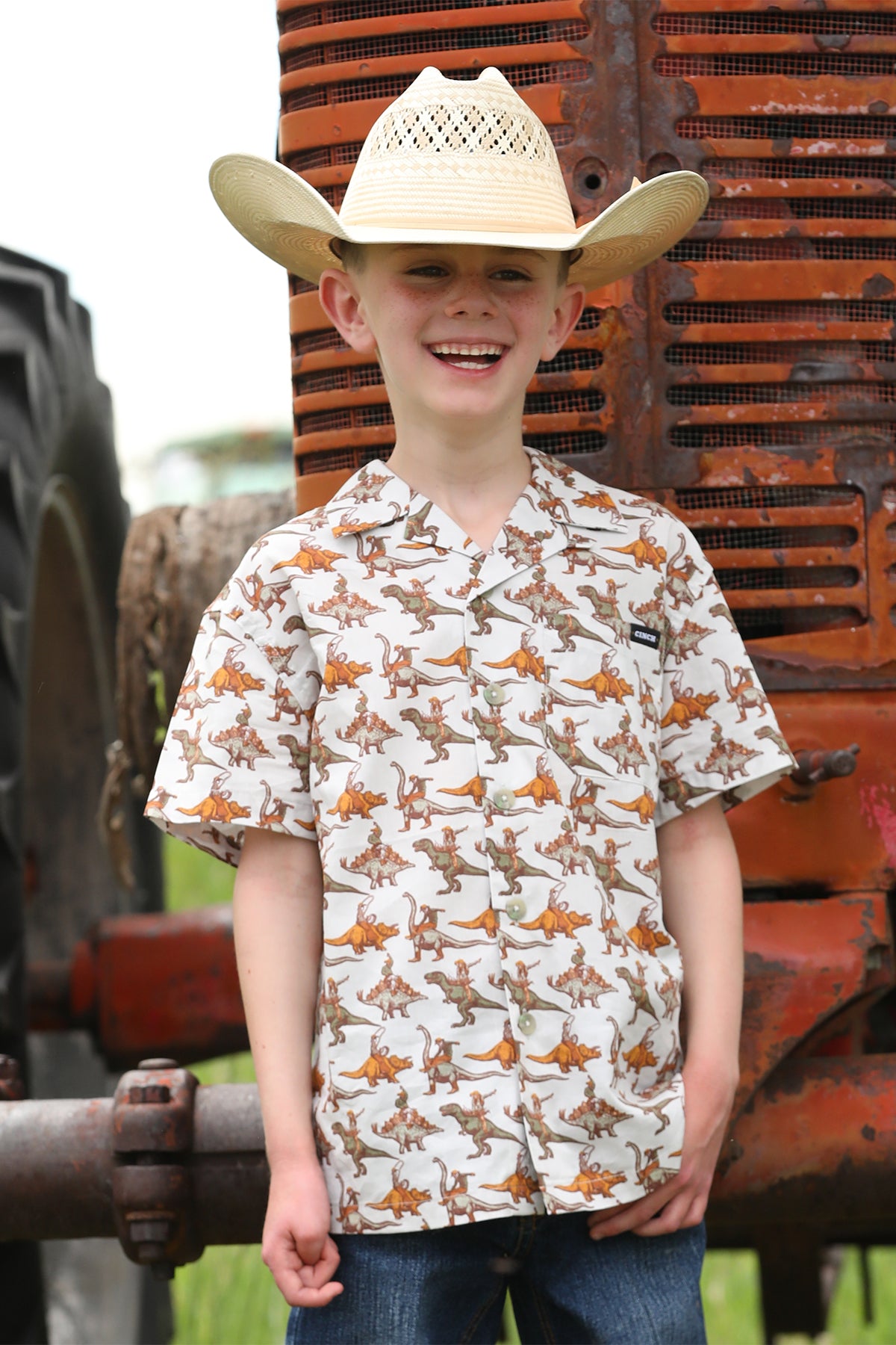 Cinch Boy's Short Sleeve Camp Shirt STYLE MTW7170004