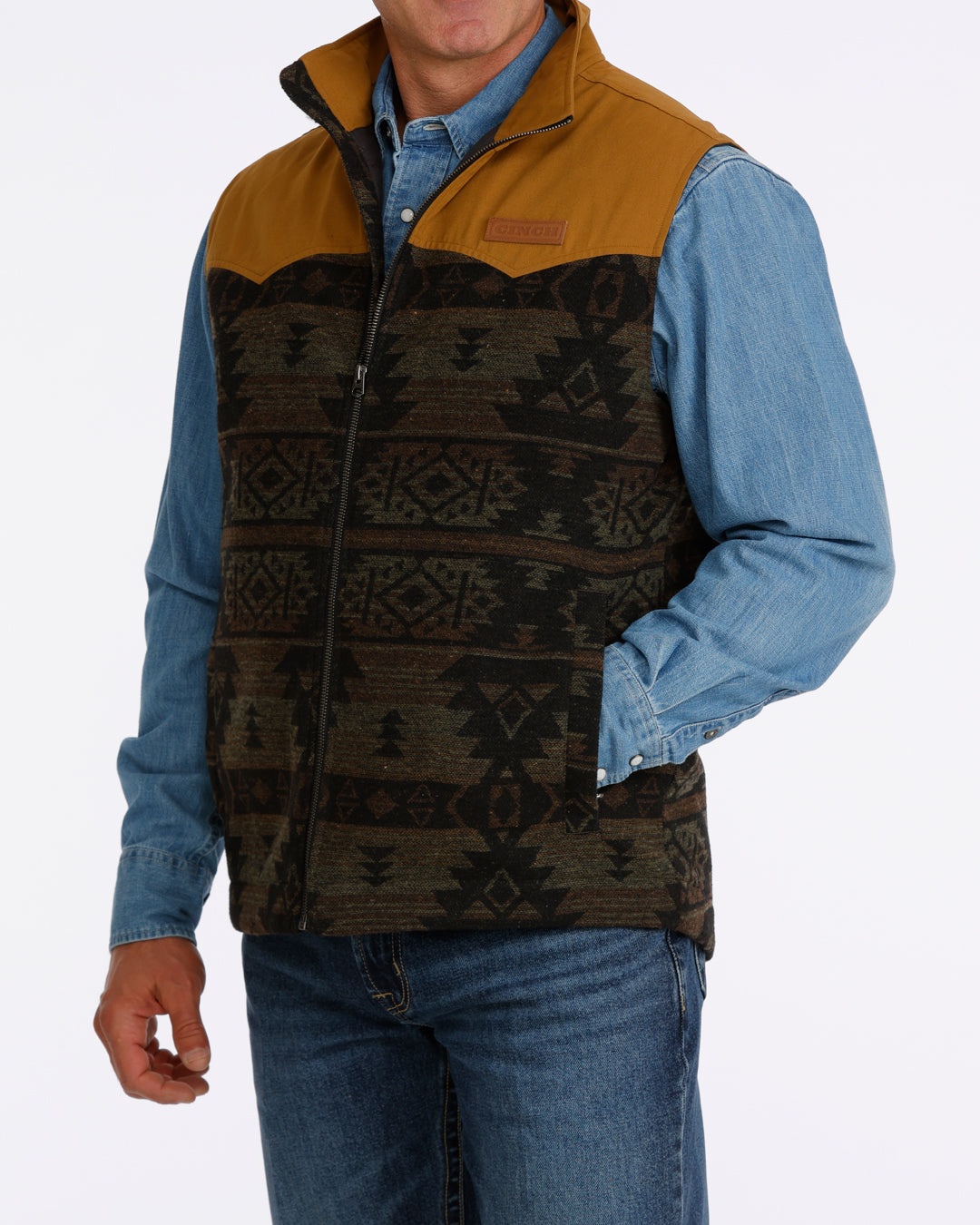 Cinch Men's Jacquard Vest STYLE MWV1941001