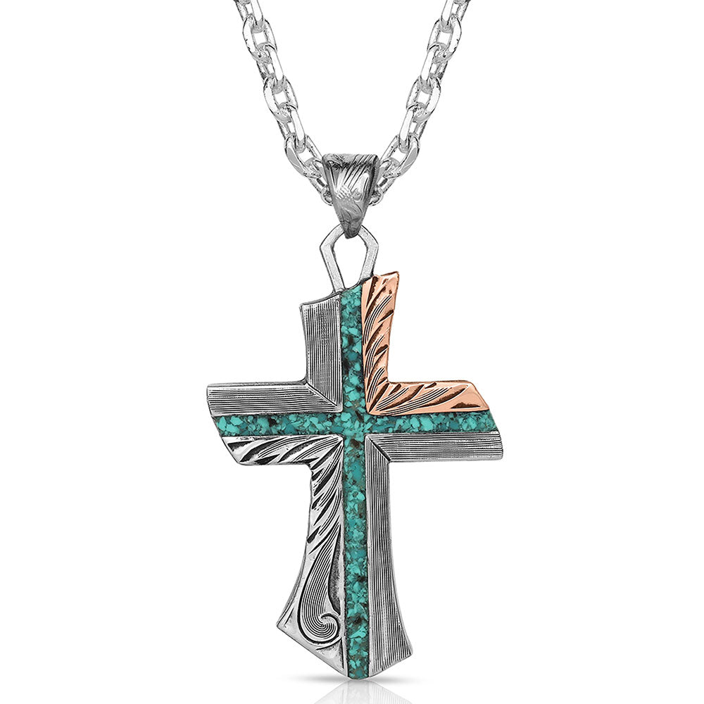 Montana Silversmiths Turquoise Cross Necklace STYLE NC4779