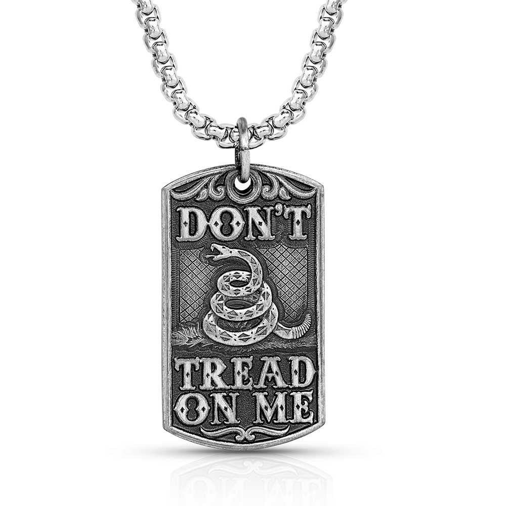 Montana Silversmiths Don't Tread on Me Dog Tag Necklace STYLE NC5492MA