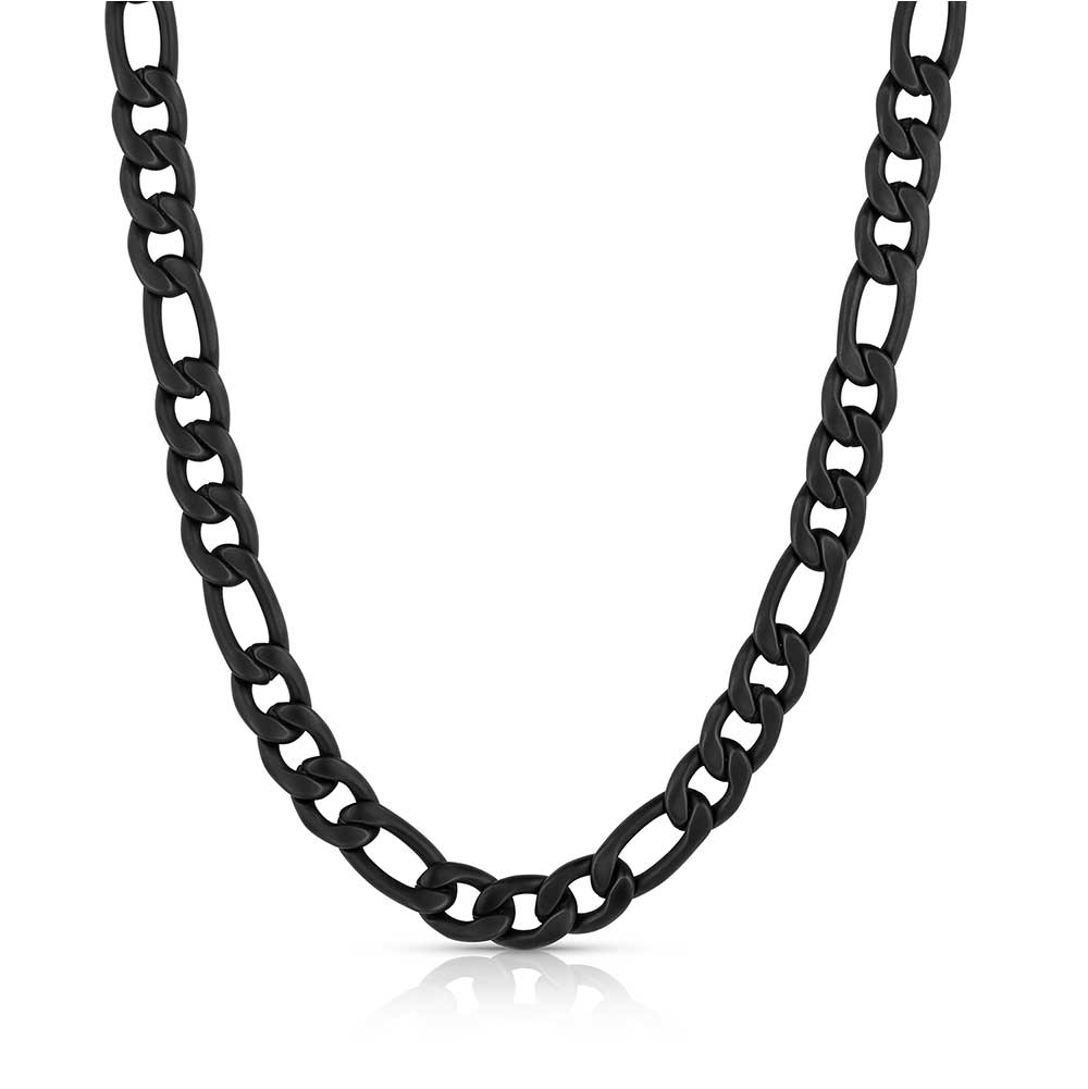 Montana Silversmiths Onyx Figaro Chain Necklace STYLE NC6093