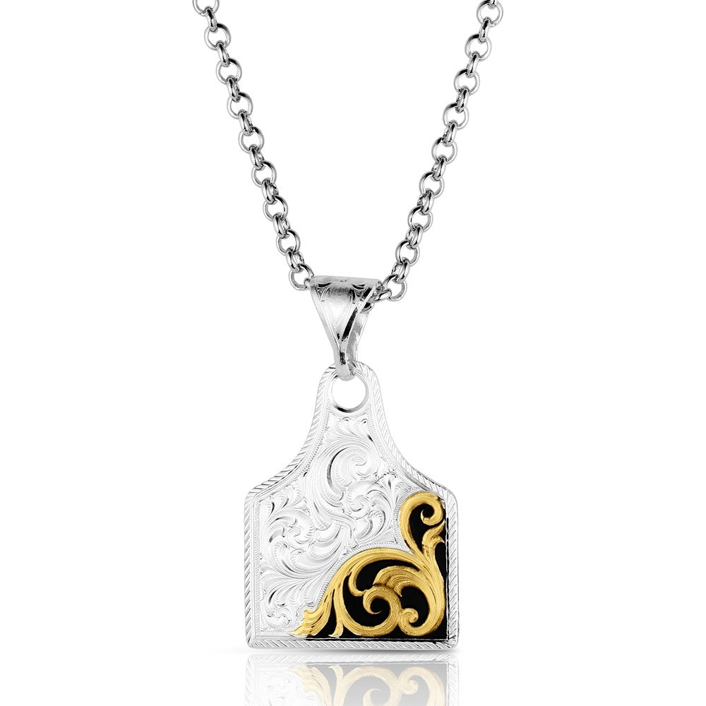 Montana Silversmiths Cow Tag Necklace STYLE NC6504NFG