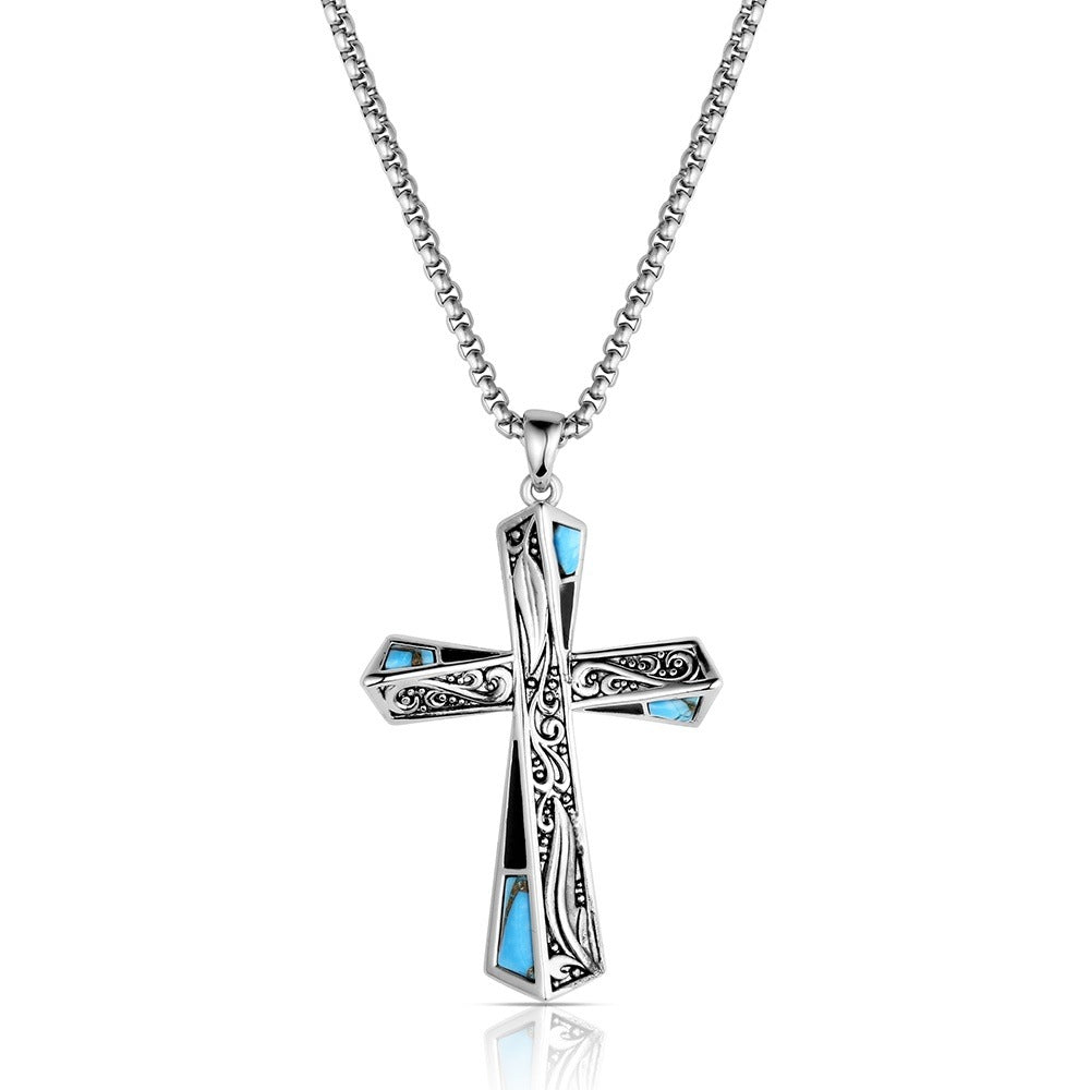 Montana Silversmiths Turquoise Cross Necklace STYLE NC6517