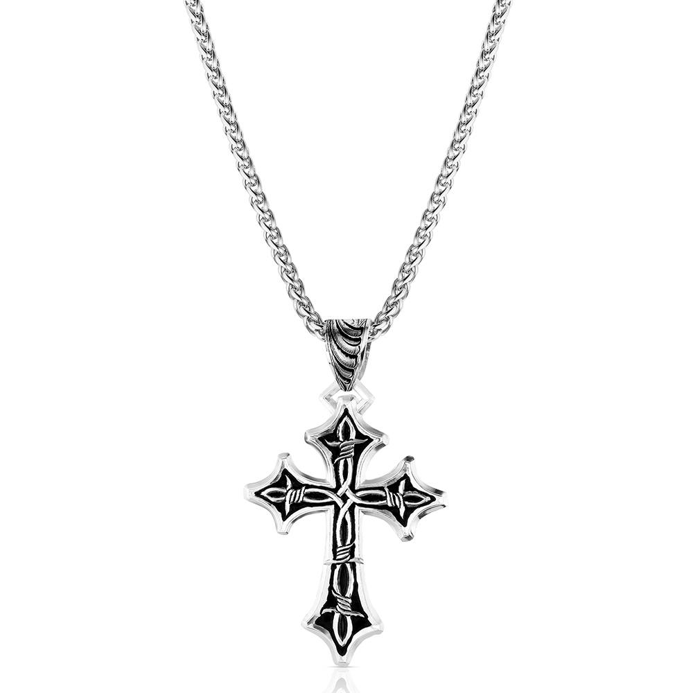 Montana Silversmiths Barbed Cross Necklace STYLE NC6574