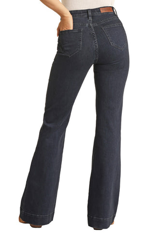 Rock & Roll Denim Women's High Rise Extra Stretch Trouser Jeans STYLE RRWD5HR0SM