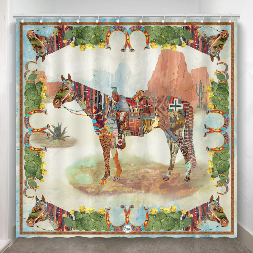Fringe Haute Horse Shower Curtain STYLE SC-HAUTE/HORSE