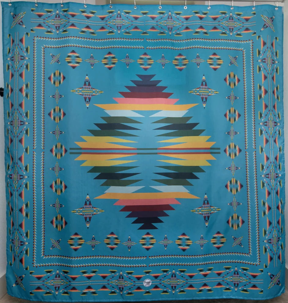 Fringe Mesa Shower Curtain STYLE SC-MESA/TURQ
