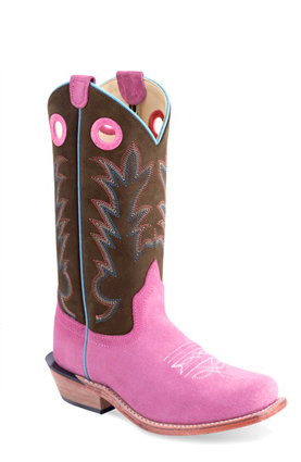 Old West Children's Pink Roughout Boot STYLE 8210C