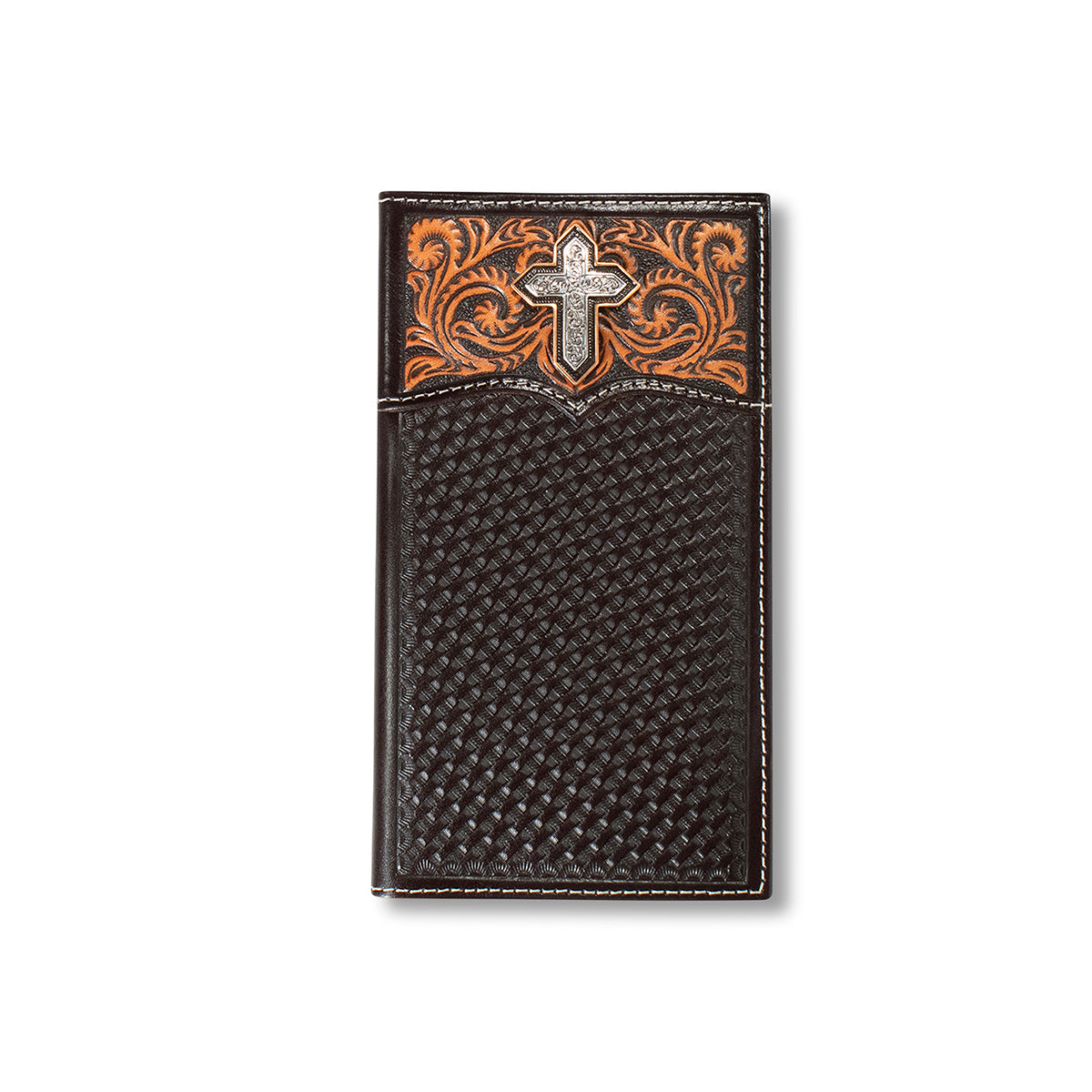 Ariat Men's Rodeo Cross Floral Filigree Wallet STYLE A3557244