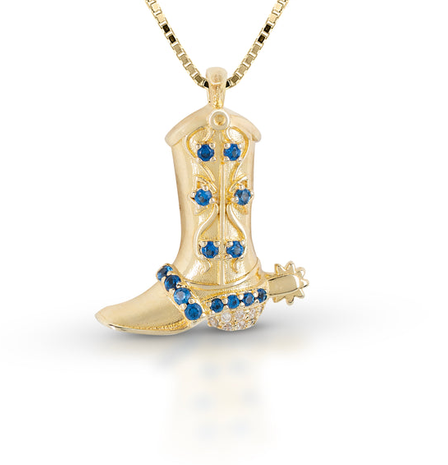 Kelly Herd Gold Plated Boot Pendant Necklace STYLE BR01-0439-GP