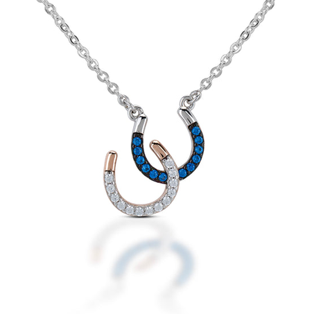 Kelly Herd Double Horseshoe Necklace STYLE BRHK-NC02027A