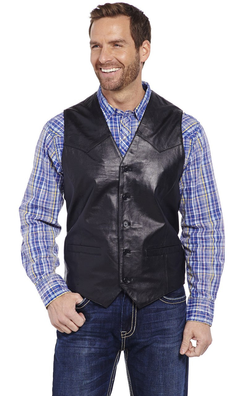 Cripple Creek Men's Leather Vest STYLE ML305941