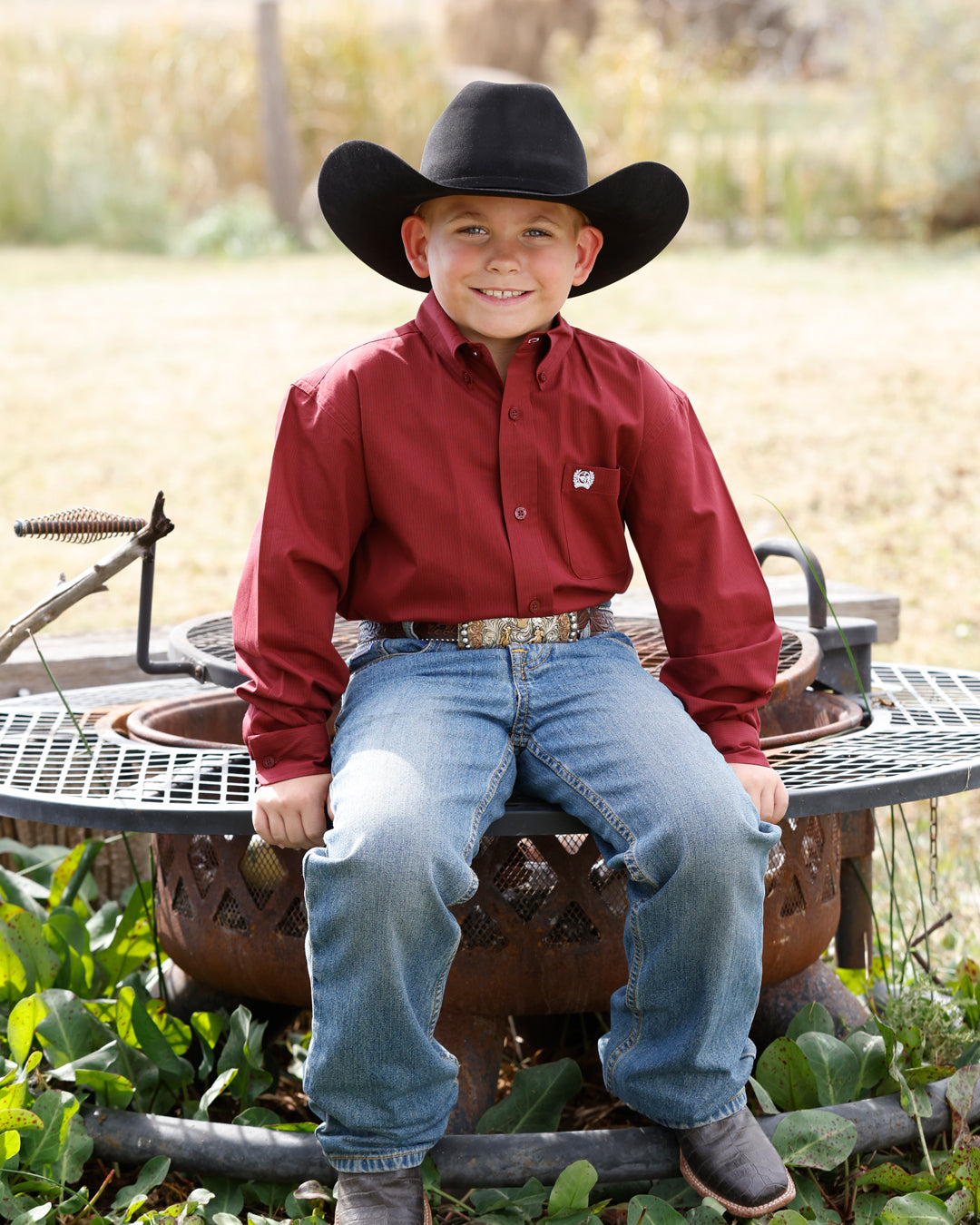 Cinch Boy's Long Sleeve Shirt STYLE MTW7060426