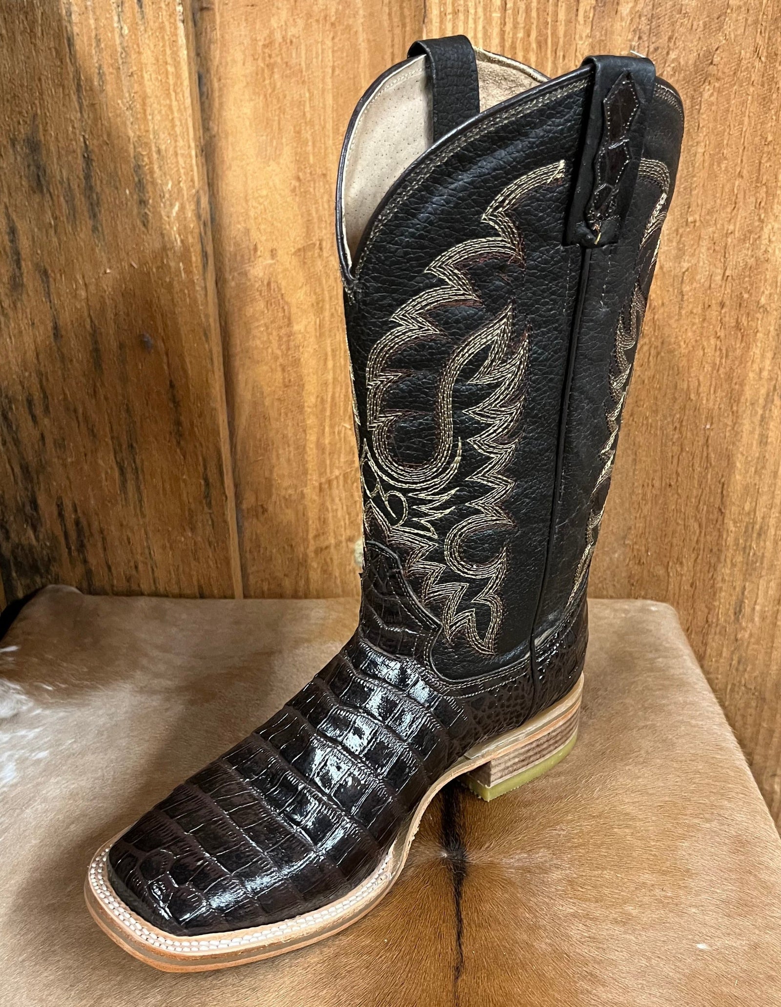 Cowtown Men's Gator Print Square Toe Boot STYLE Q6098
