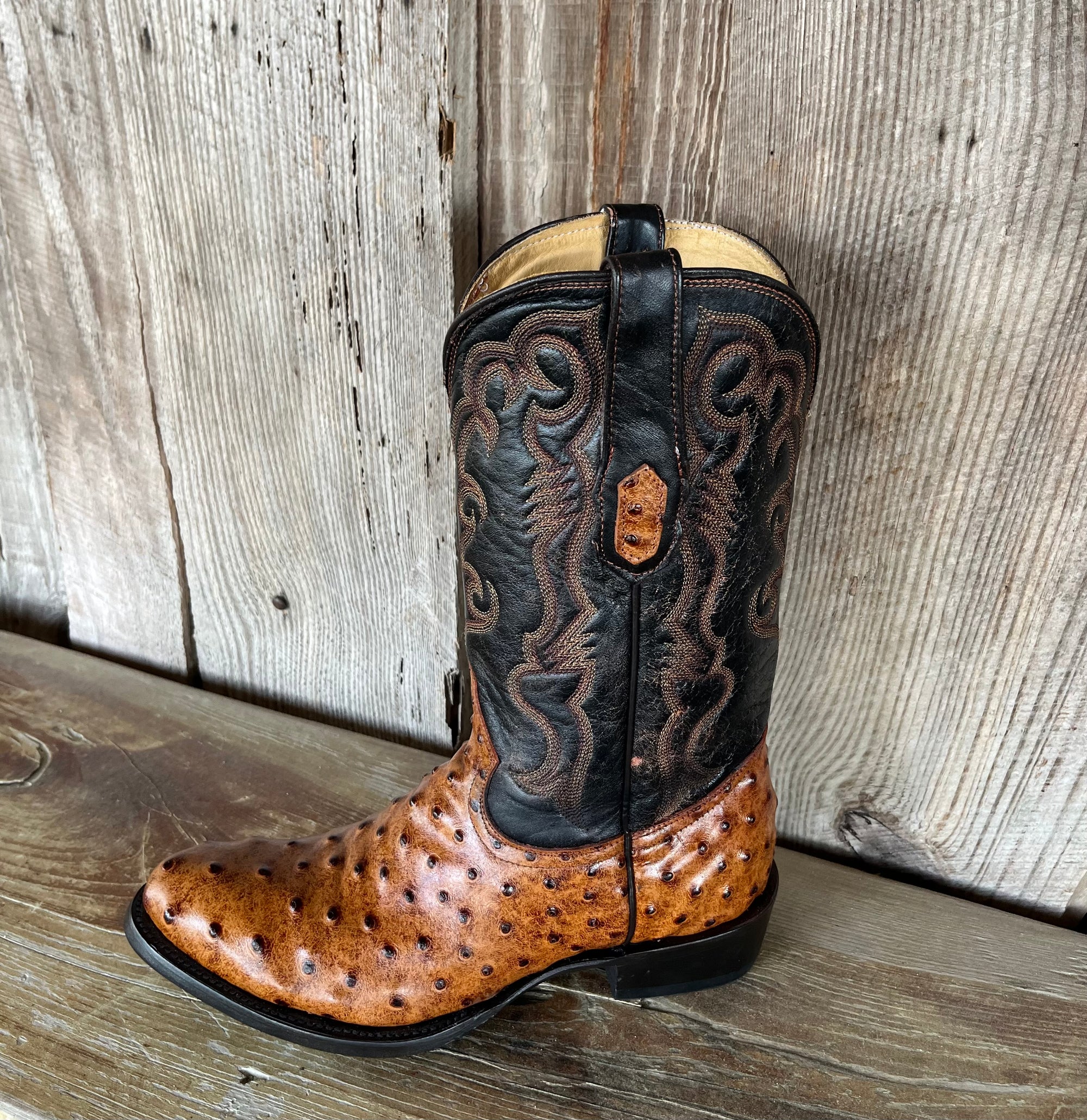 Cowtown Men's Ostrich Print Boot STYLE R6064