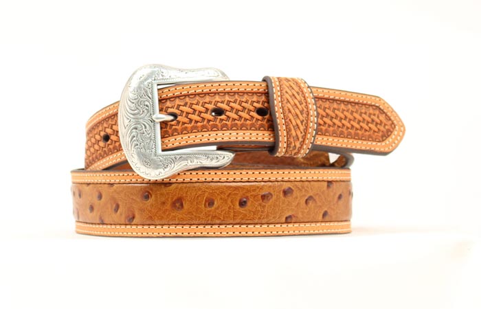 Nocona Men's Ostrich Print Belt STYLE 24580153