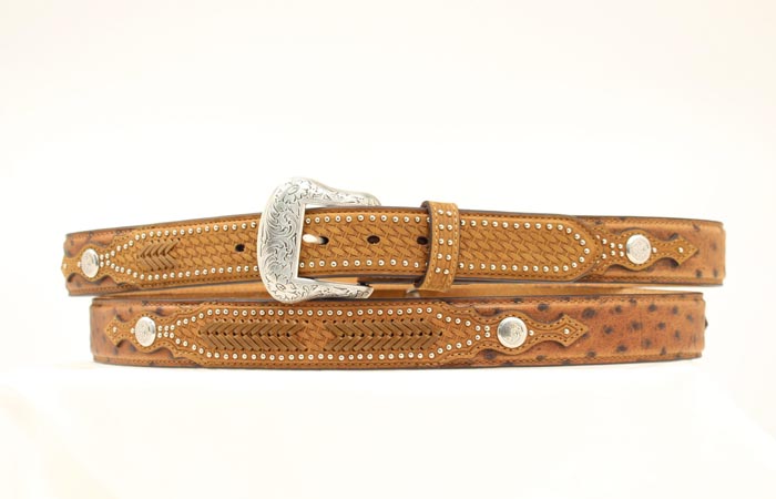 Nocona Men's Ostrich Print Western Belt STYLE 2491844