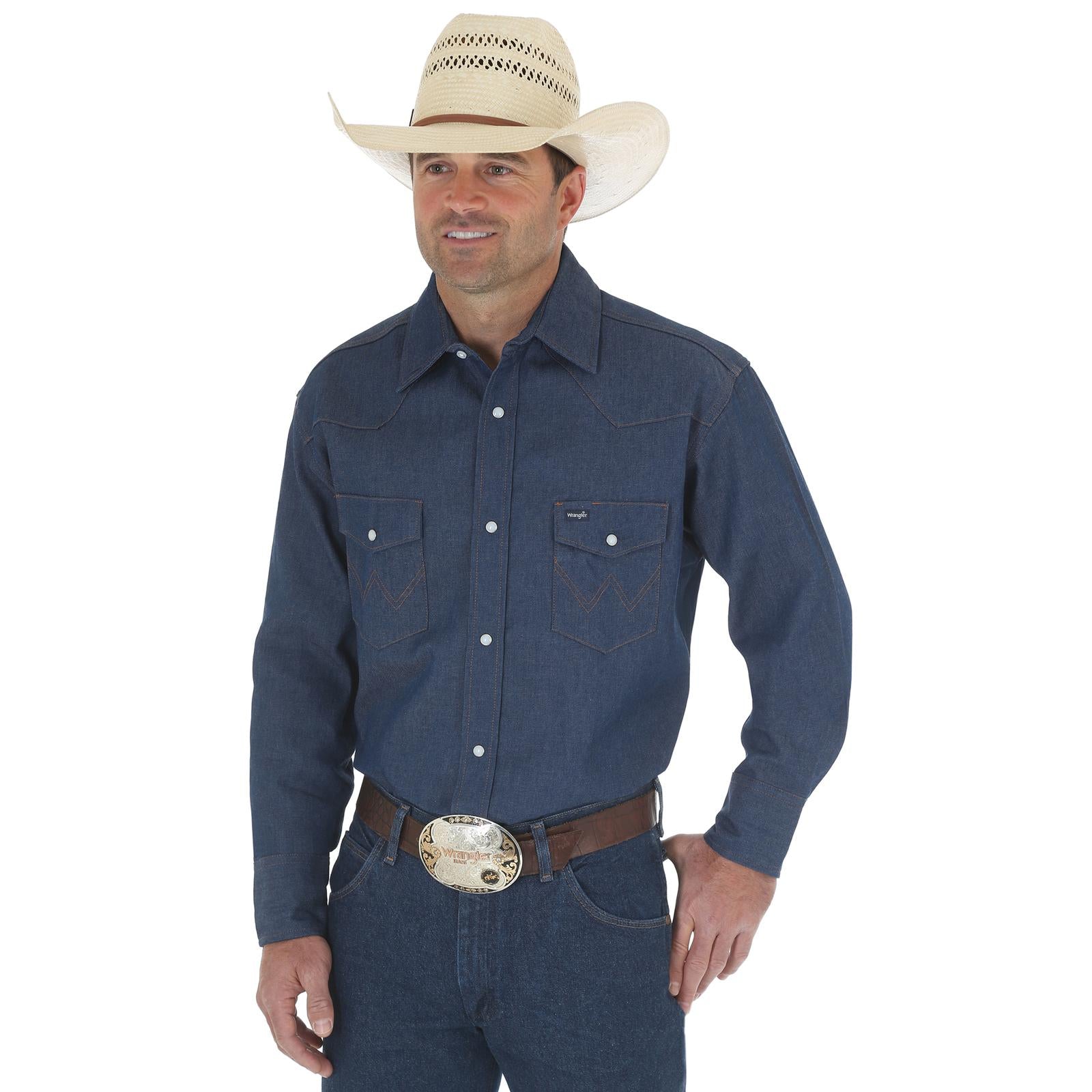 Wrangler Men's Authentic Cowboy Cut Work Shirt- Big & Tall STYLE 70127BT