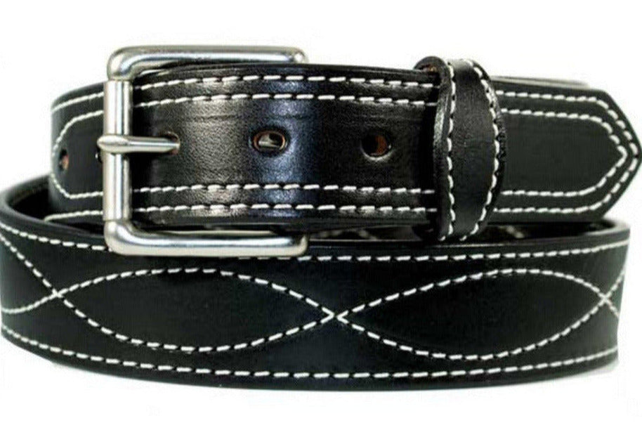 Gingerich Leather Men's Black Belt STYLE 8019-18