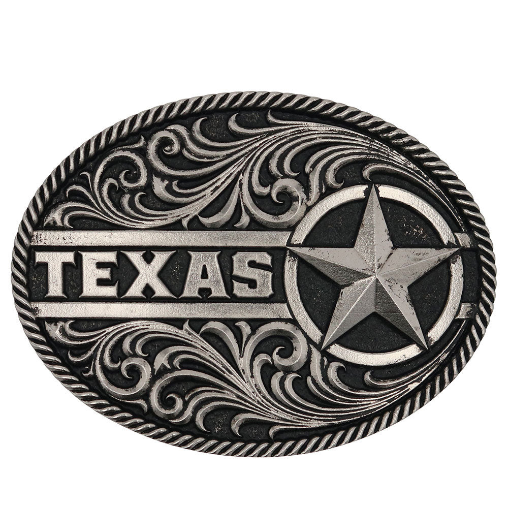Montana Silversmiths Attitude Texas Star Filigree Belt Buckle STYLE A875