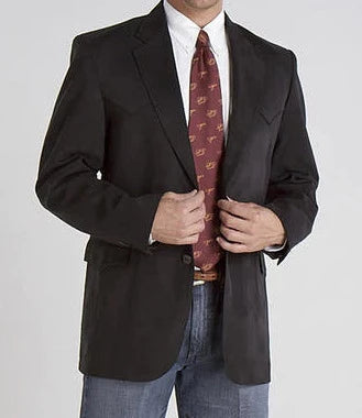 Circle S Men's Black 100% Microsuede Western Sport Coat STYLE CC462541