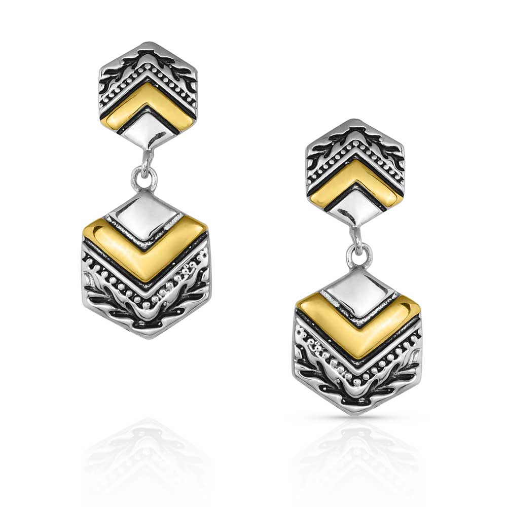 Montana Silversmiths Charmed Chevron Silver Earrings STYLE ER4947