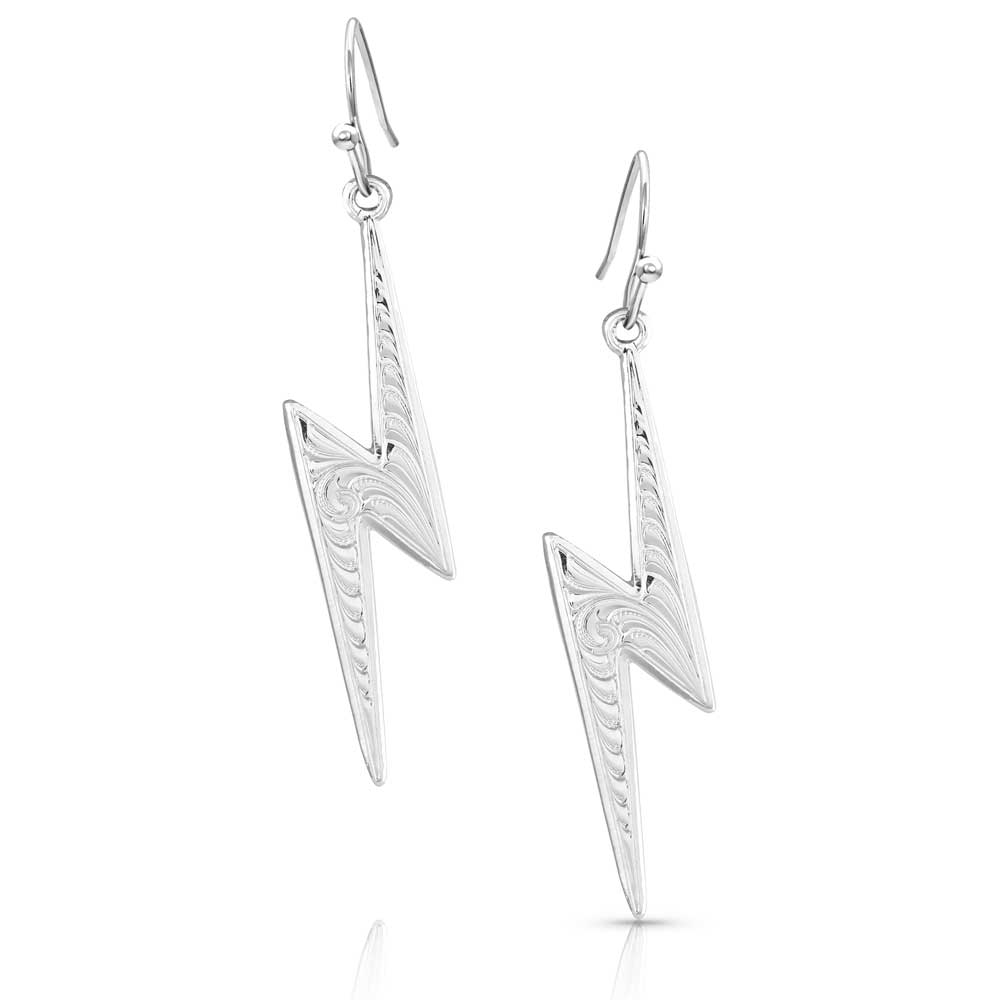 Montana Silversmiths Lightning Strike Silver Artistry Earrings STYLE ER5390