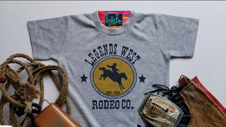 Twisted Filly Toddler Legends West Rodeo Co. Bronc Rider Gray STYLE TF-224