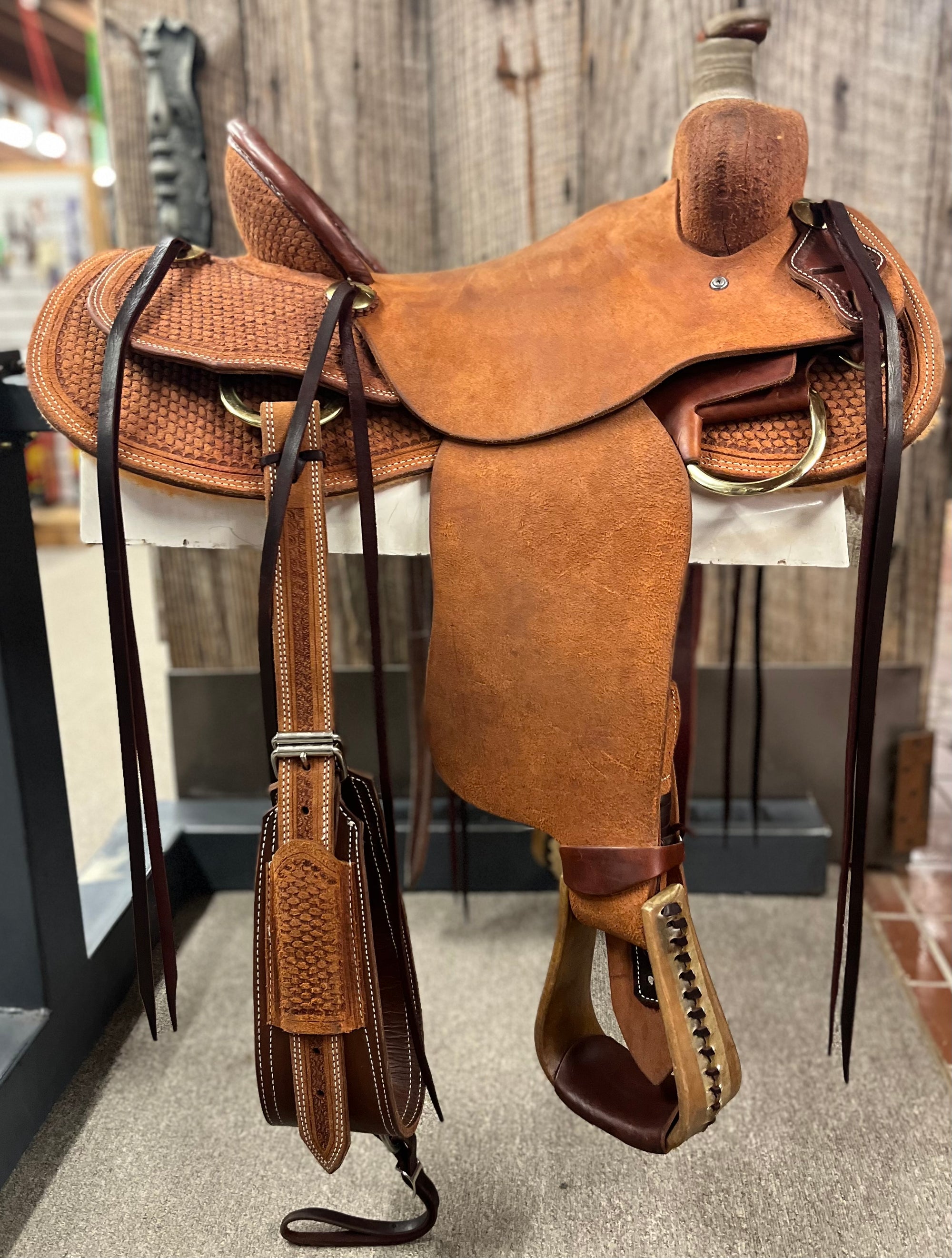 Men's Western Leather Belt. Saddle Horse Southwestern Style Cowboy